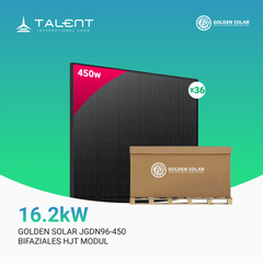 Golden Solar 450W JGDN96-450 HJT Bifacial Glas PV Modul Full Black