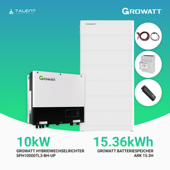 Growatt Komplettset SPH10000TL3-BH-UP 10kW mit 15,36kWh ARK 15.3H Batteriespeicher