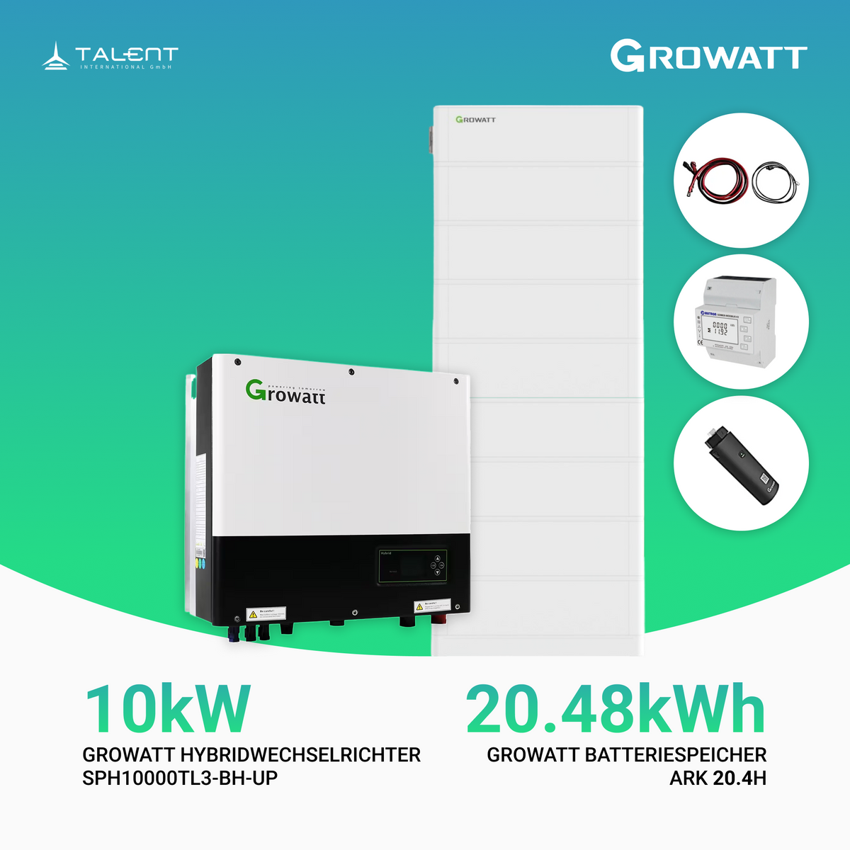 Growatt Komplettset SPH10000TL3-BH-UP 10kW mit 23,0kWh ARK 23.0H Batteriespeicher