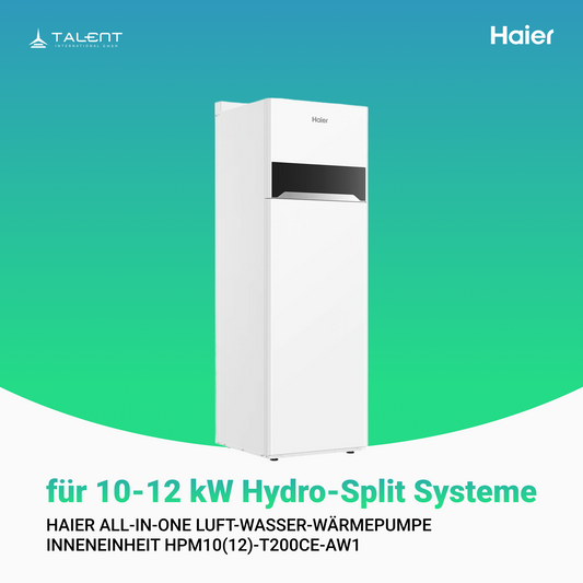 Haier All-in-One Luft-Wasser-Wärmepumpe 10 kW Inneneinheit - HPM10(12)-T200CE-AW, 200L Speicher inkl. Erstinbetriebnahme