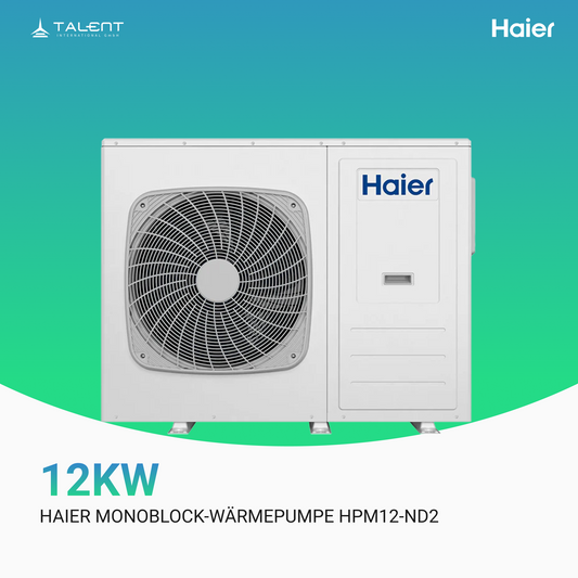 Haier Monoblock-Wärmepumpe HPM12-Nd2 12 kW | R290 | A+++ Heizen, Kühlen & Warmwasser | inkl. Erstinbetriebnahme