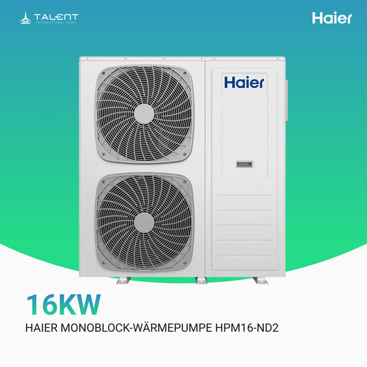 Haier Monoblock-Wärmepumpe 16 kW | R290 | Solar kompatibel | Dreifachfunktion | inkl. Erstinbetriebnahme