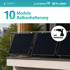 APsystems EZHI + EZ1D Set – Hybrid & Insel-System mit 5 kWh / 10 kWh Speicher + 4550W (10 x 455W) Bifazial Full Black PV Modulen, AC Leistung 3800W