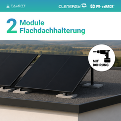 910W Balkonkraftwerk mit Speicher - 2 × 455W Full Black Glas-Glas Modul, Marstek Saturn MST-MI0800 Mikrowechselrichter & Marstek B2500-D 2.24kWh Speicher