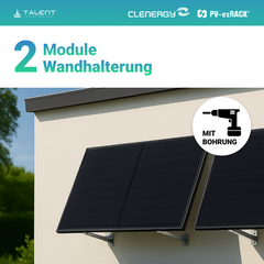 910W Balkonkraftwerk mit Speicher - 2 × 455W Full Black Glas-Glas Modul, Marstek Saturn MST-MI0800 Mikrowechselrichter & Marstek B2500-D 2.24kWh Speicher