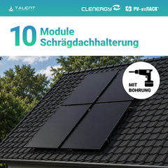 APsystems EZHI + EZ1D Set – Hybrid & Insel-System mit 5 kWh / 10 kWh Speicher + 4550W (10 x 455W) Bifazial Full Black PV Modulen, AC Leistung 3800W