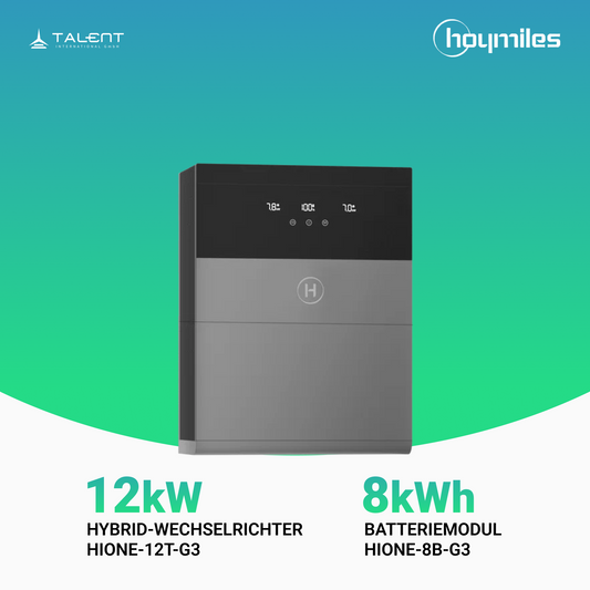 Hoymiles - HiOne-12T-G3 12kW Hybrid-Wechselrichter dreiphasig und 8kWh Speicher ALL-IN-ONE BESS Energiespeichersystem
