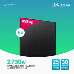JA Solar 455W Bifazial Glas-Glas Full Black JAM54D41 LB (Staffelpreis)