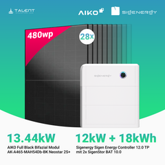 PV Komplettset 13.44 kWp - 28 × AIKO 480W Full Black & Sigenergy Sigen Energy Controller 12.0 TP 12kW mit Speicheroption