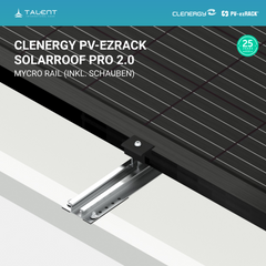 Clenergy PV-ezRack® SolarRoof Pro 2.0 Unterkonstruktion Trapezdach Montageset für 2 Module (Portrait/Hochformat) neue ver. 2026