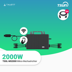 TSUN 2000W TSOL-MS2000 Mikro-Wechselrichter für Balkonkraftwerk, IP67 wetterfest, 4 MPPT, Bluetooth & WiFi