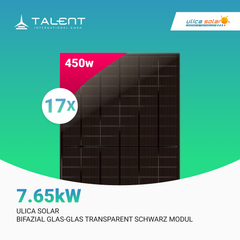 Ulica Solar 450W UL-450M-108BDGN "Black Jade Flow" Bifazial Transparentes Glas-Glas Full Black Modul