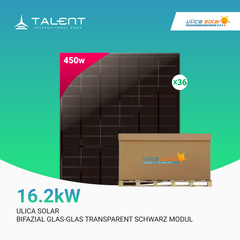 Ulica Solar 450W UL-450M-108BDGN "Black Jade Flow" Bifazial Transparentes Glas-Glas Full Black Modul